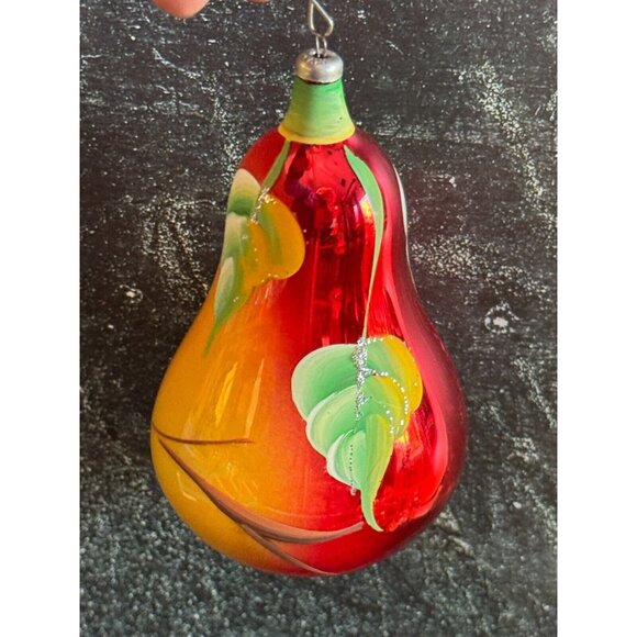 Vintage Soffieria De Carlini Italy Partridge in a Pear Tree Blown Glass Ornament - Picture 4 of 6